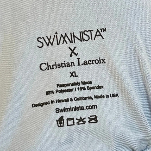 Swiminsta X Christian Lacroix Bikini Top in XL - NWT - Tropical Print - Picture 7 of 7